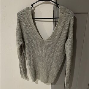 moon & madison V-Neck Sweater - Light Gray